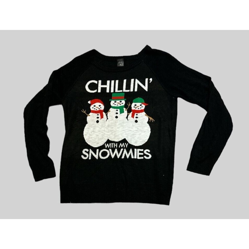 CHILLIN WITH MY SNOWMIES Lightweight Sweater Size M